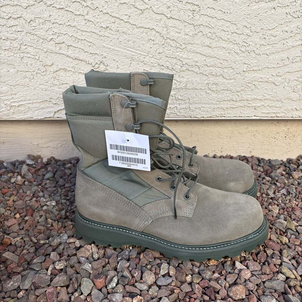 Thorogood Sage Green Hot Weather Steel Toe Combat Boots 10.5 R US Military Issue